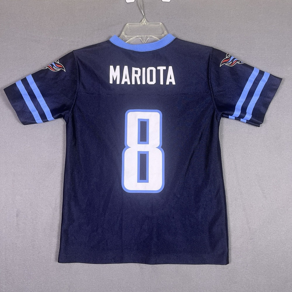 NFL Jersey Youth Medium 8/10 Blue Tennessee Titans Marcus Mariota #8